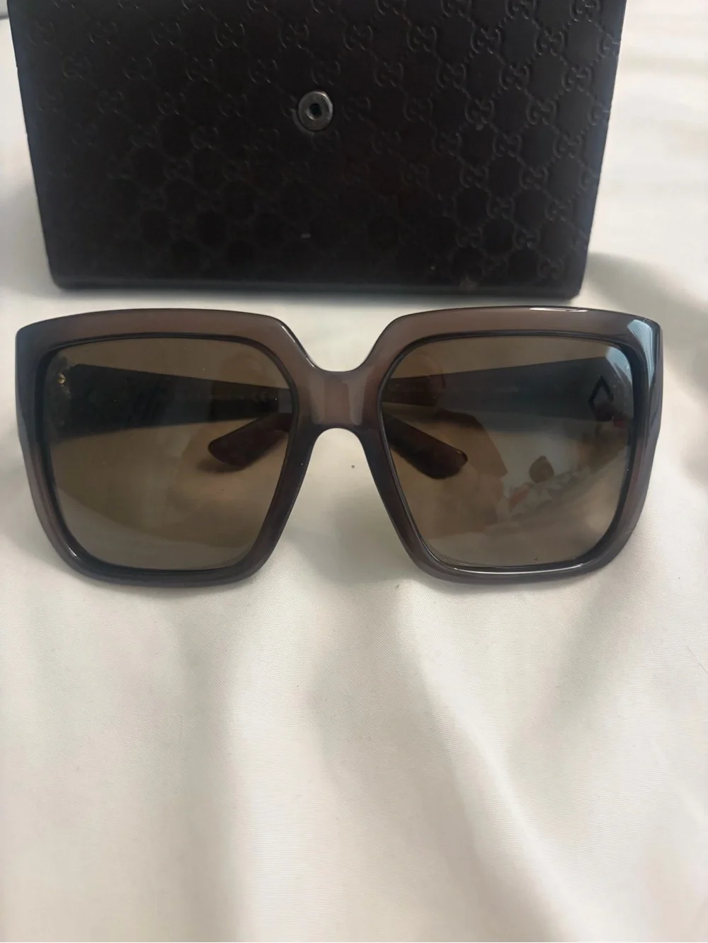 Gucci Women’s Oversized Square Sunglasses - Dark Brown Black Gradient